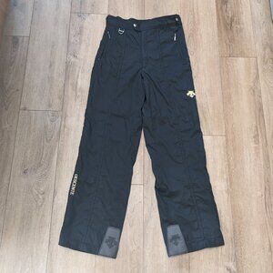 Descente Pants Mens 38 Black Full Side Zip Insulated Ski Snowboarding Outdoors S
